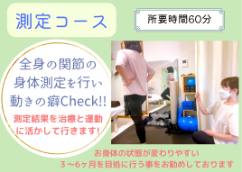 Rie鍼灸治療院 & Sports conditioning room 【測定コース】のメニュー画像